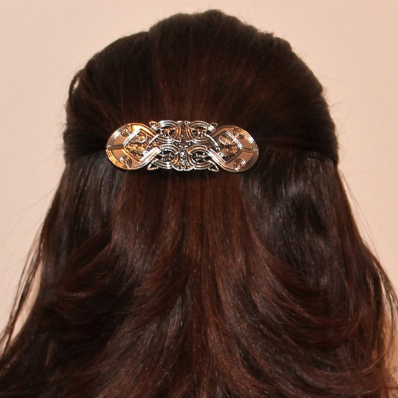 New Celtic Knot Viking Bird Hair Barrette Clip - Picture 8 of 10